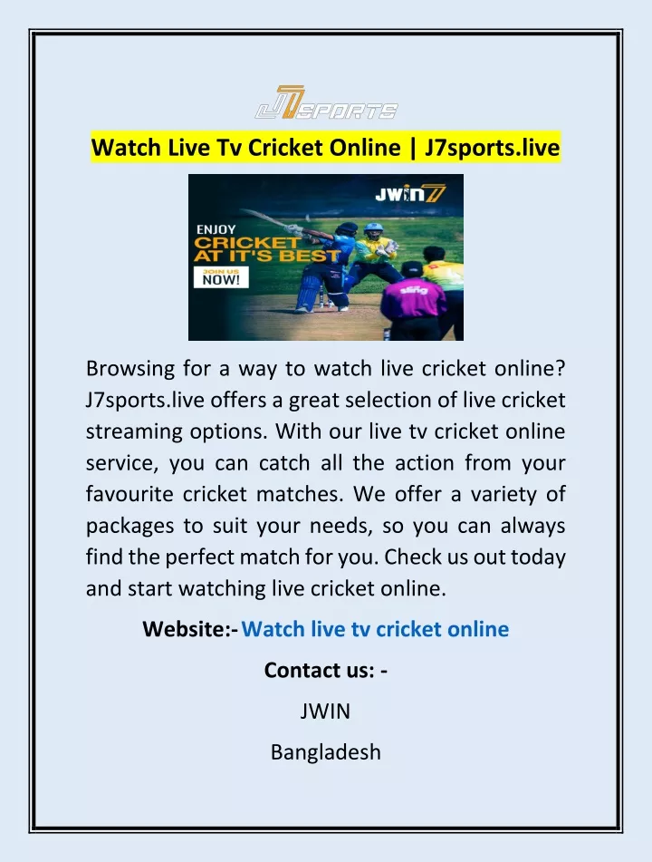 watch live tv cricket online j7sports live