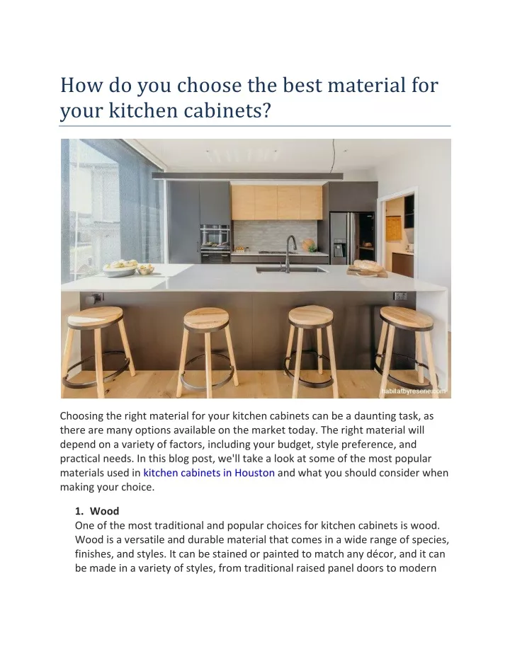 how do you choose the best material for your