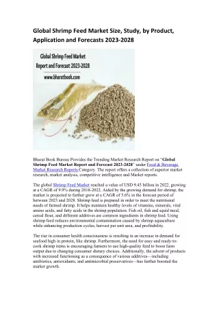 global shrimp feed market size study by product