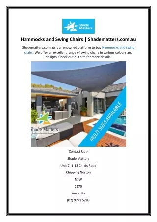 hammocks and swing chairs shadematters com au