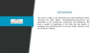 Loft Conversion | Smartdesignsconstructors.uk