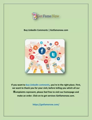 Buy Linkedin Comments | Getfamenow.com