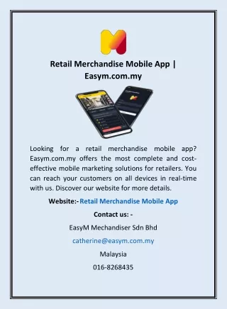 Retail Merchandise Mobile App | Easym.com.my