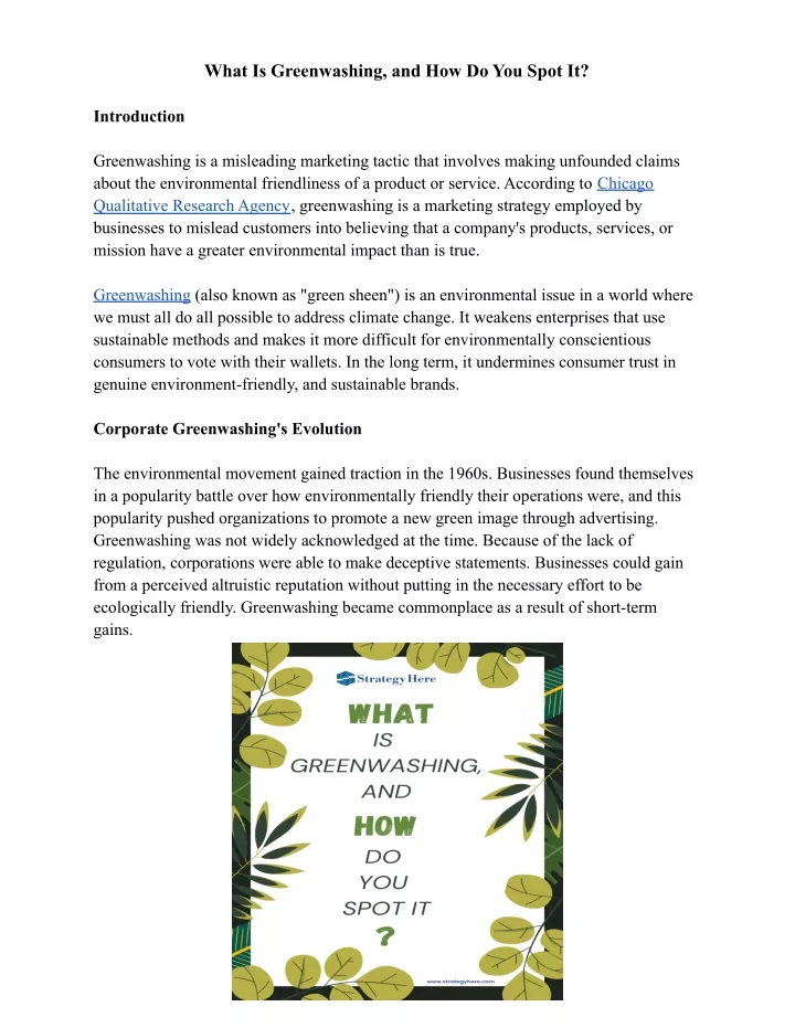 PPT - What Is Greenwashing, And How Do You Spot It PowerPoint ...