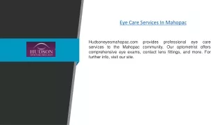 Eye Care Services In Mahopac | Hudsoneyesmahopac.com