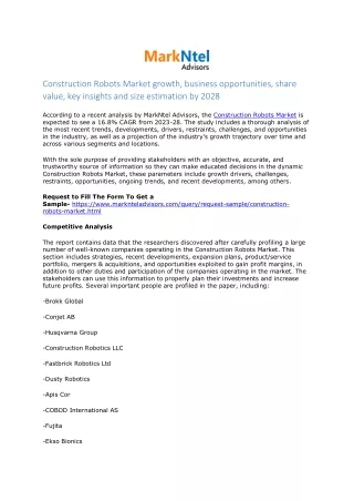 construction robots market growth business
