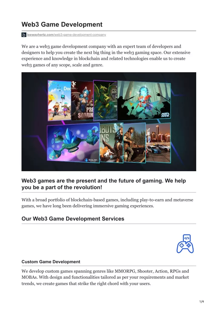 web3 game development