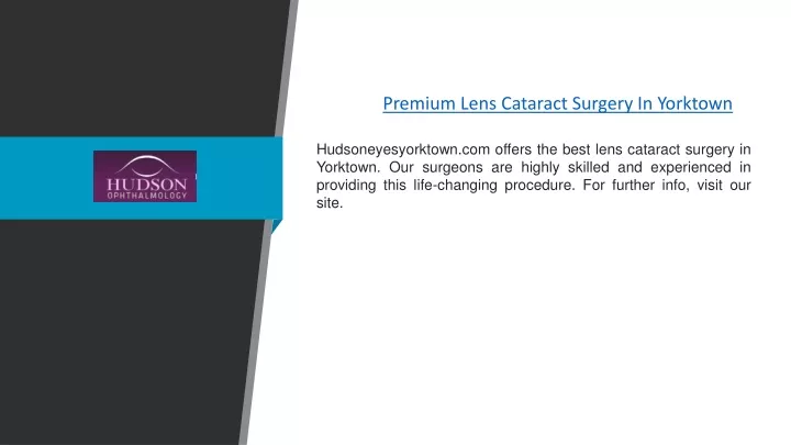 hudsoneyesyorktown com offers the best lens