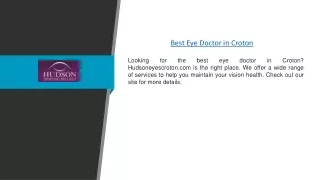 Best Eye Doctor in Croton | Hudsoneyescroton.com