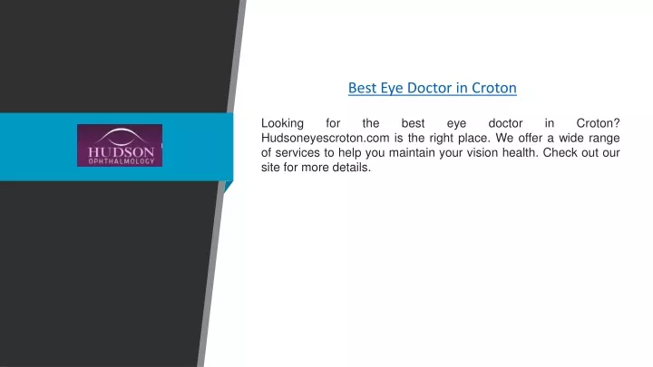 looking for the best eye doctor in croton