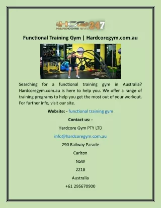 functional training gym hardcoregym com au