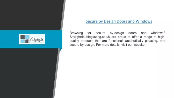browsing for secure by design doors and windows