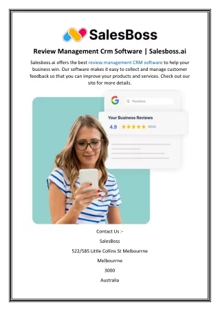 Review Management Crm Software  Salesboss.ai