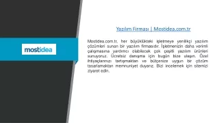Yazılım Firması | Mostidea.com.tr