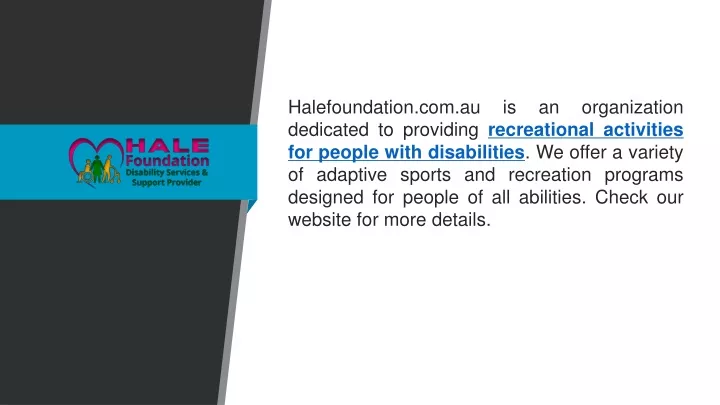 halefoundation com au is an organization