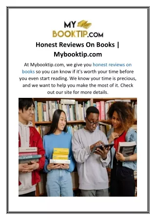 honest reviews on books mybooktip com