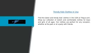 Trendy Kids Clothes in Usa | Ytique.com