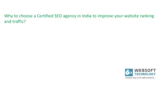 Get SEO Services for your project through the top  Certified seo agency in India