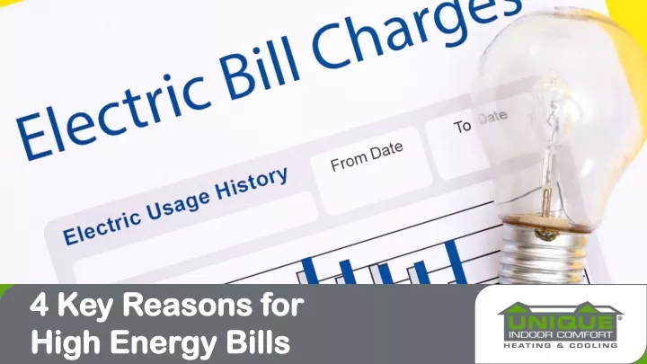 4 key reasons for high energy bills
