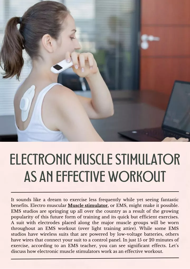 electronic muscle stimulator as an effective