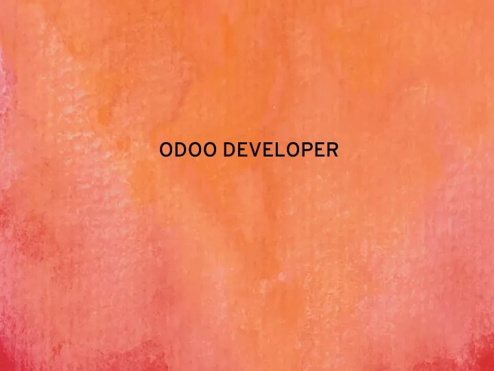 odoo developer