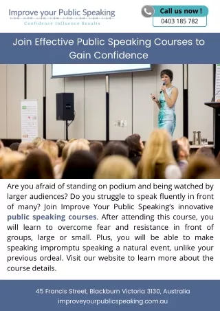 Join Effective Public Speaking Courses to Gain Confidence