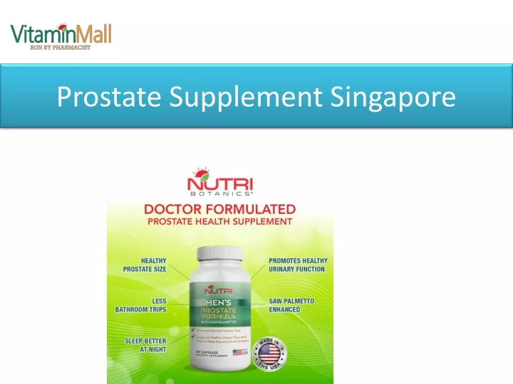 prostate supplement singapore