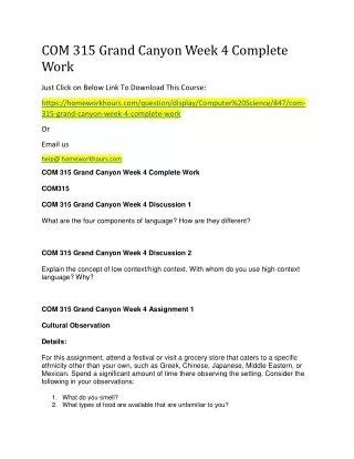 com 315 grand canyon week 4 complete work