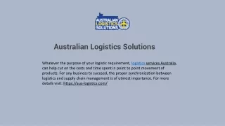 Successful Expert Logistics Solutions Australia