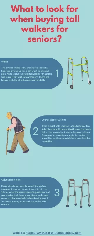 What to look for when buying tall walkers for seniors?