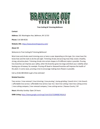 Tree Cutting & Trimming Bellmore