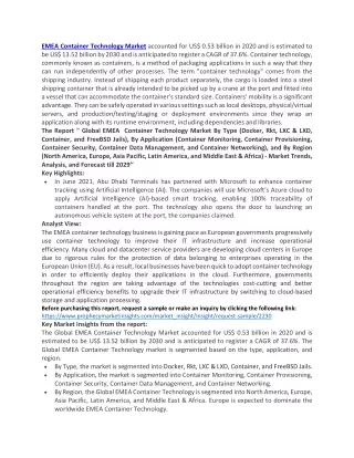 emea container technology market accounted