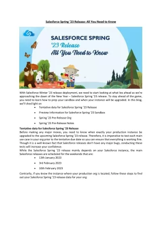 Salesforce Spring ’23 Release: All You Need to Know