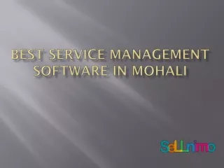 Best Service Management Software in Mohali