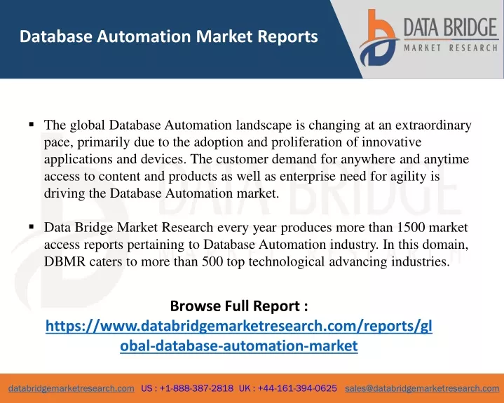 database automation market reports