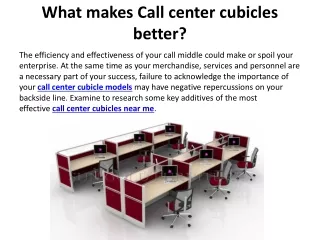 what makes call center cubicles better