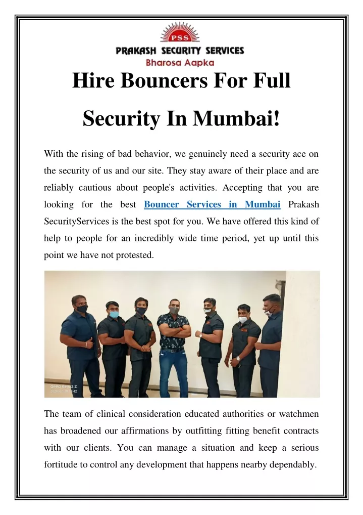 hire bouncers for full
