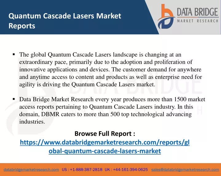 quantum cascade lasers market reports