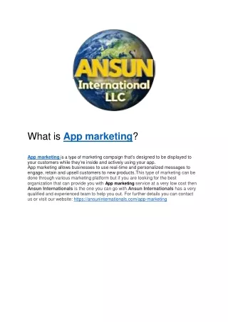 what is app marketing