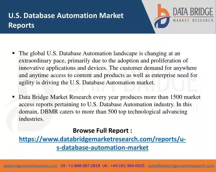 u s database automation market reports