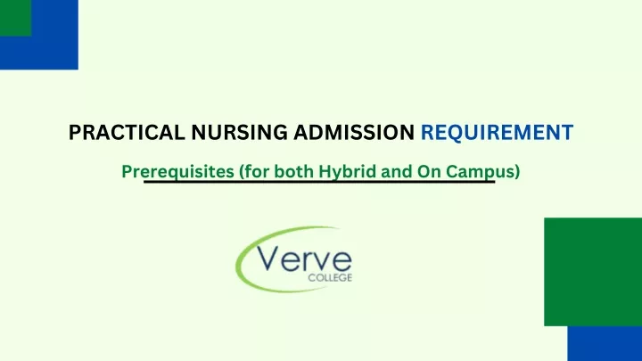 practical nursing admission requirement