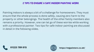 2 Tips to Ensure a Safe Indoor Painting Work