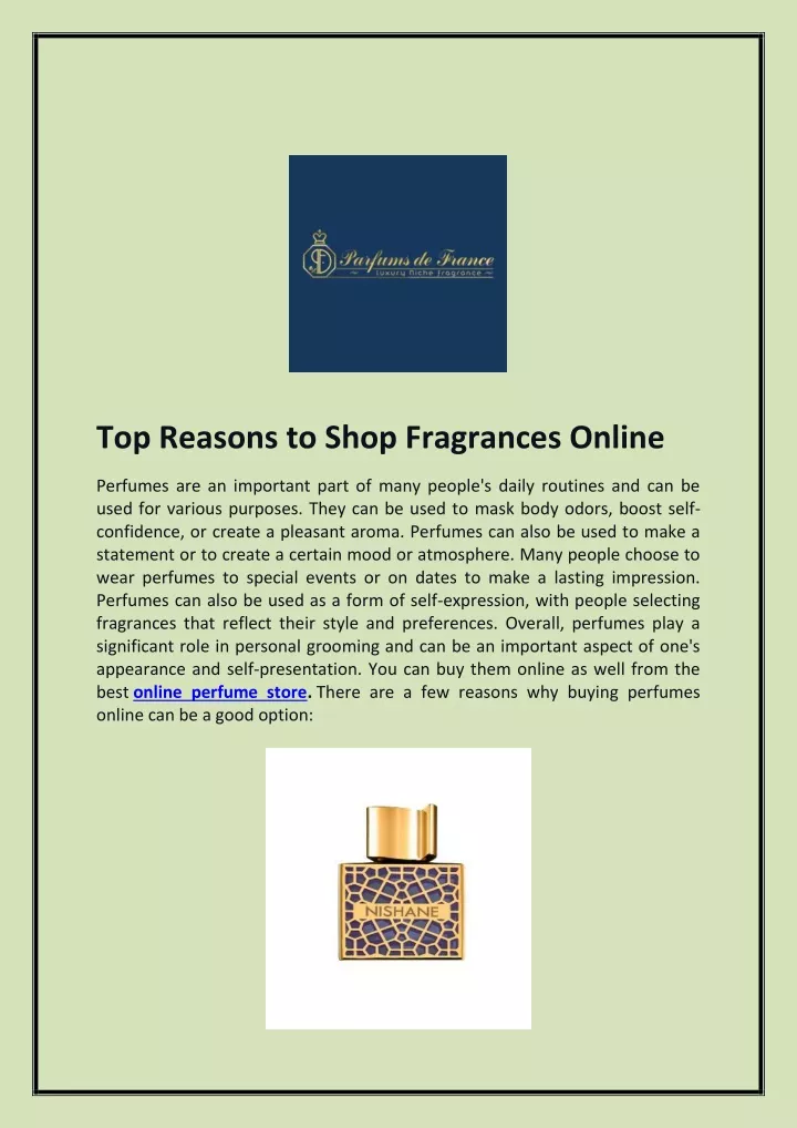 top reasons to shop fragrances online perfumes