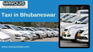 Marquistaxi Best Taxi in Bhubaneswar, India