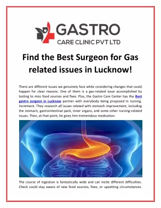 find the best surgeon for gas related issues