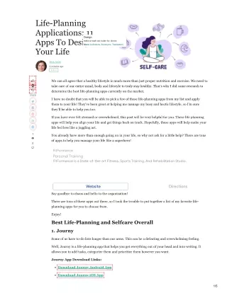Life Planning Applications 11 Apps To Design Your Life