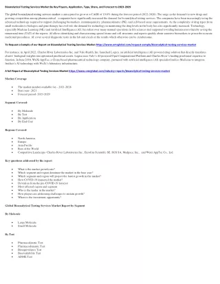 bioanalytical testing services market