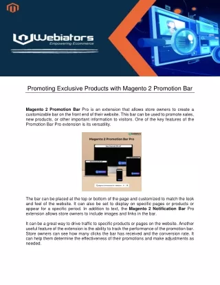 promoting exclusive products with magento