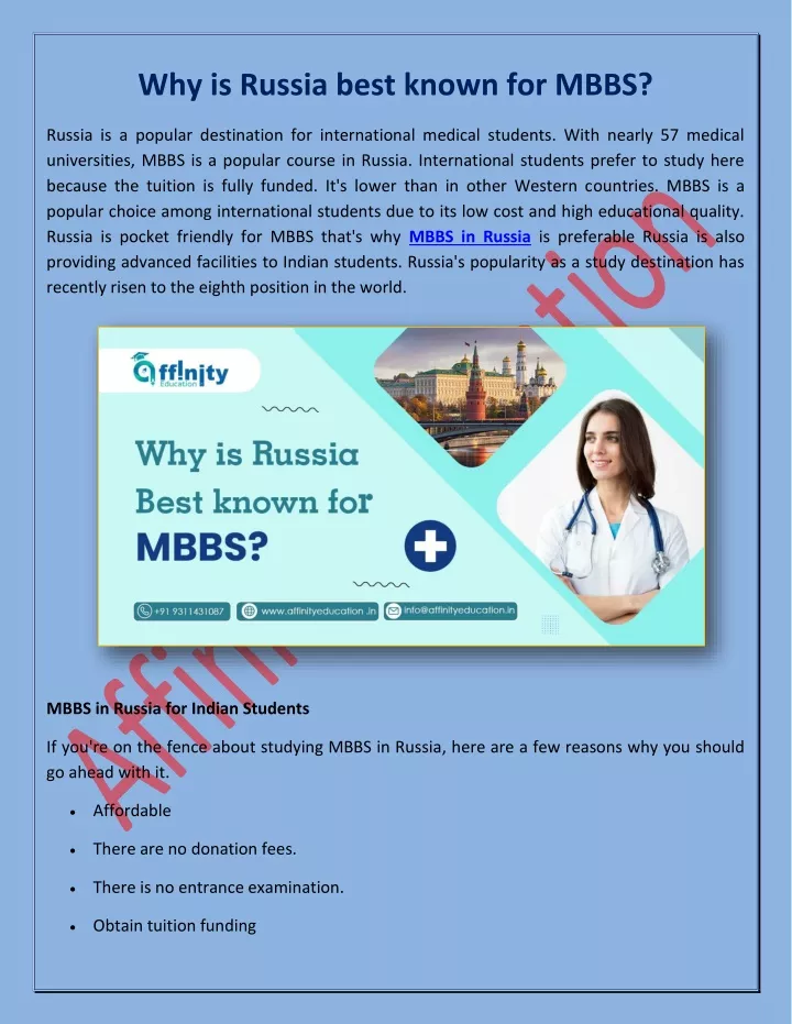 why is russia best known for mbbs