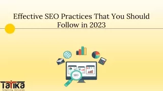 effective seo practices that you should follow in 2023